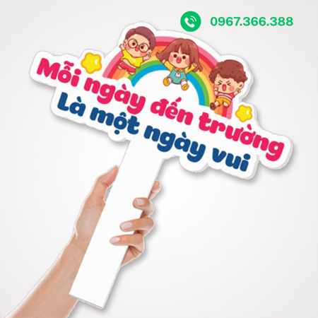 Hashtag cầm tay slogan học đường đáng yêu, nổi bật