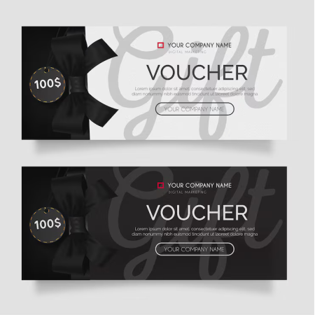 Phiếu quà tặng bố cục đẹp, dễ nhìn, ấn tượng