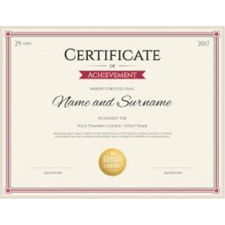 Giấy chứng nhận thiết kế sang trọng, bố cục chuẩn