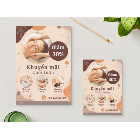 Tờ rơi thiết kế hiện đại, tối giản, thu hút