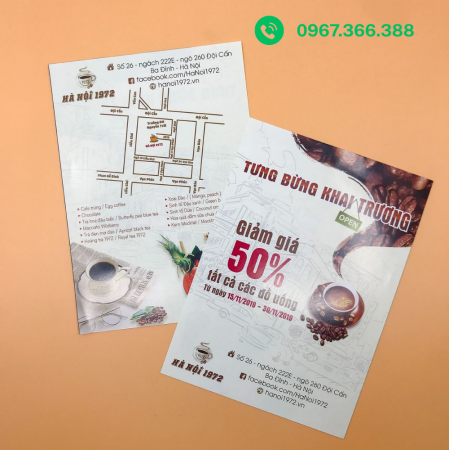 Tờ rơi quảng cáo khuyến mãi đồ uống