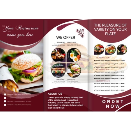 Brochure thực đơn nhà hàng cao cấp