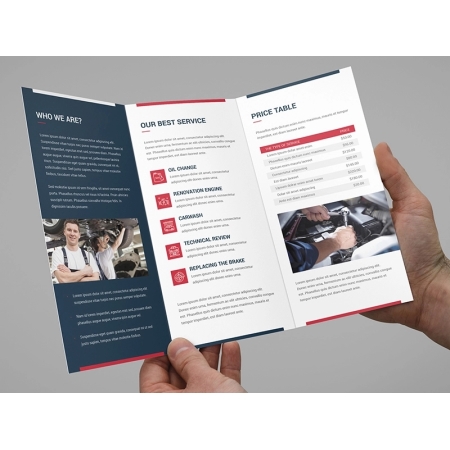 Brochure gấp ba giới thiệu công ty chuyên nghiệp