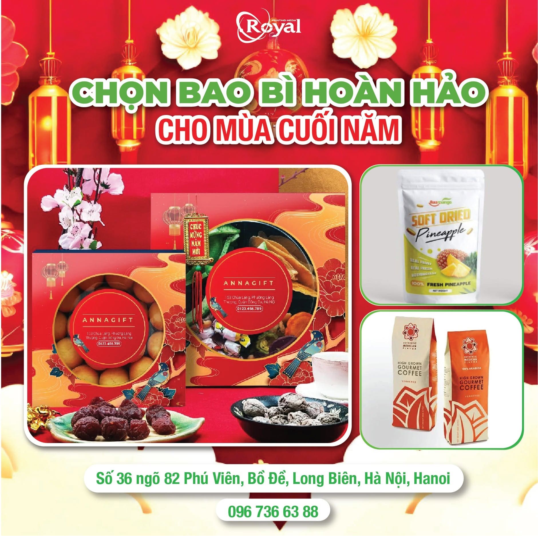 Dịch vụ in hộp thực phẩm theo yêu cầu giá xưởng In Royal