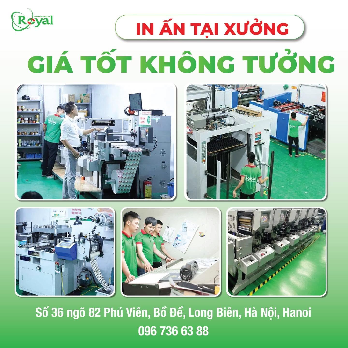 Xưởng in hộp giấy và tem nhãn trực tiếp không qua trung gian In Royal