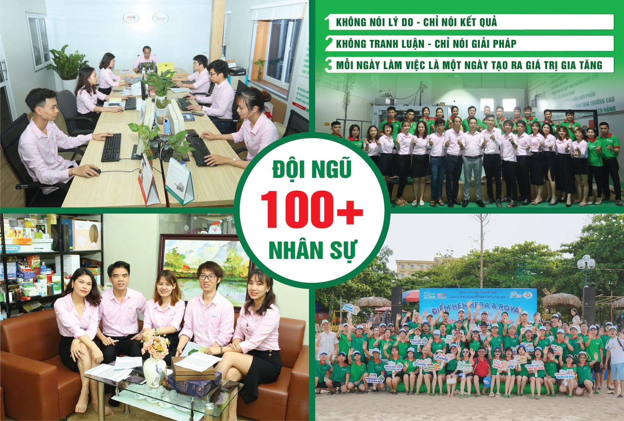 Đội ngũ hơn 100 nhân sự chuyên nghiệp tại xưởng In Royal