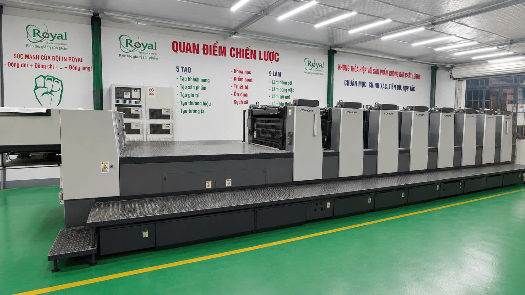 Hệ thống m&aacute;y in c&ocirc;ng nghiệp Komori hiện đại