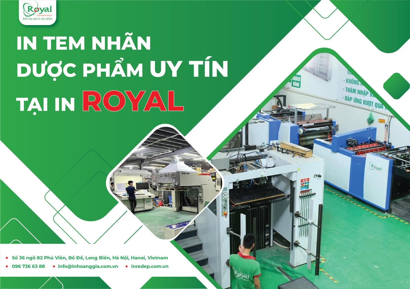 In tem nh&atilde;n dược phẩm uy t&iacute;n tại in Royal