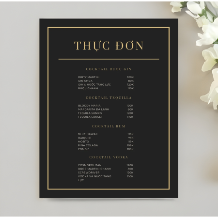 Menu Tiệc cưới