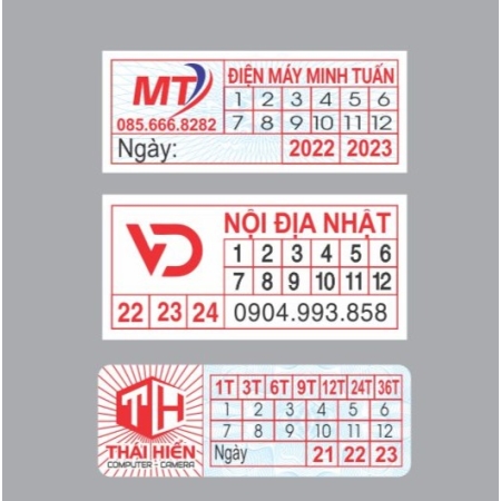 Tem bảo hành đồ linh kiện