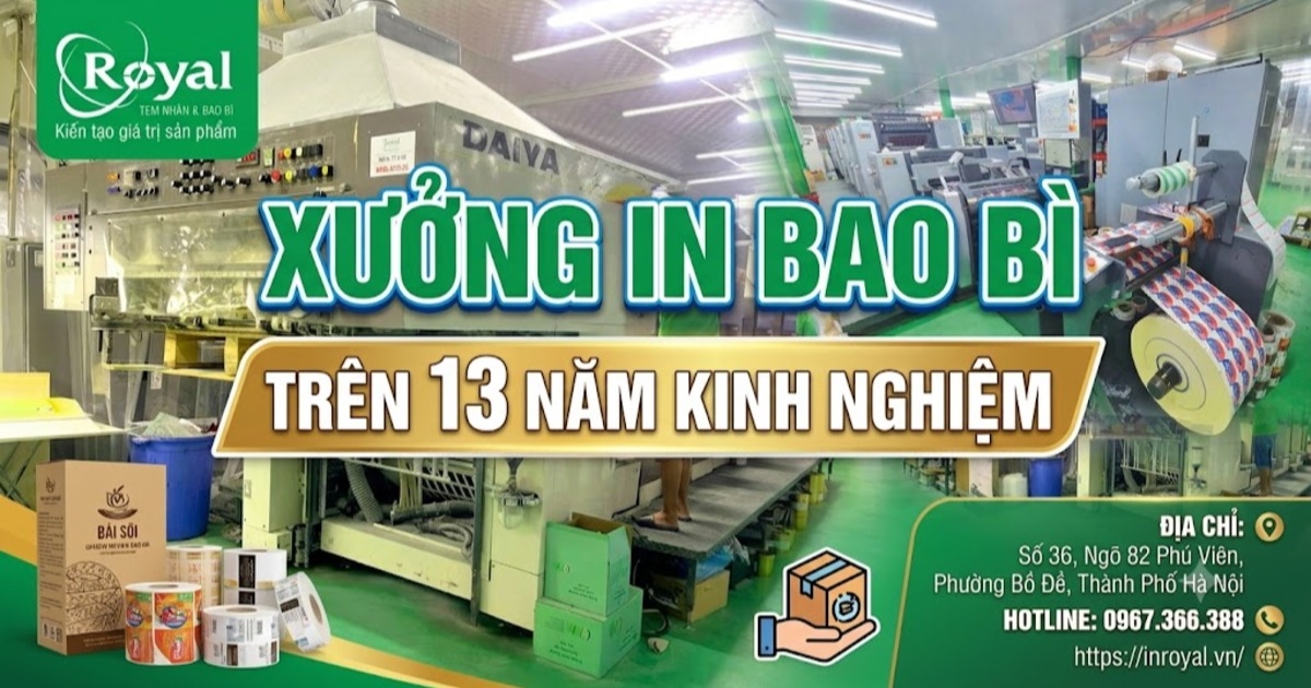 Xưởng in bao bì lâu năm trên 13 năm kinh nghiệm tại miền bắc?