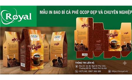 Mẫu in bao bì cà phê OCOP đẹp và chuyên nghiệp